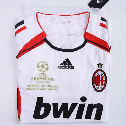 2006-2007 AC Milan Ronaldo #99 Kakà #22 Maldini #3 Pirlo #21 UCL Final Retro Jersey Away Replica-07 2006-2007 AC Milan Ronaldo #99 Kakà #22 Maldini #3 Pirlo #21 UCL Final Retro Jersey Away Replica-07