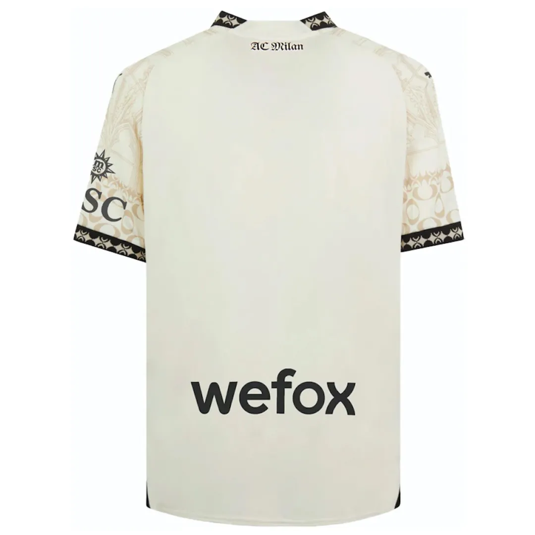2023-2024 AC Milan x Pleasures Fourth Jersey Beige Shirt-02 2023-2024 AC Milan x Pleasures Fourth Jersey Beige Shirt-02