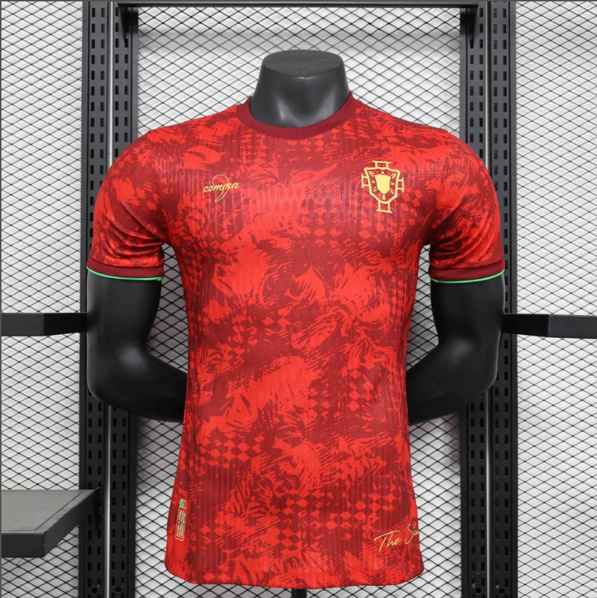 2025 Portugal Red Flower Special Edition Player Version Shirt6 2025 Portugal Red Flower Special Edition Player Version Shirt6