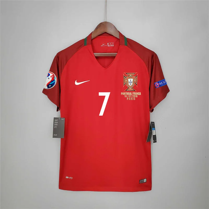 2016 Portugal Retro Jersey Home Euro Cup3 2016 Portugal Retro Jersey Home Euro Cup3