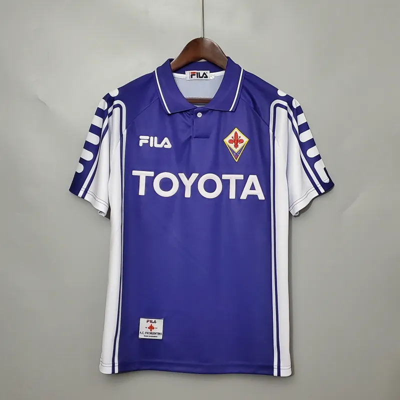 Fiorentina BATISTUTA #9 RUI COSTA #10 19992000 Retro Jersey Home-10 Fiorentina BATISTUTA #9 RUI COSTA #10 19992000 Retro Jersey Home-10