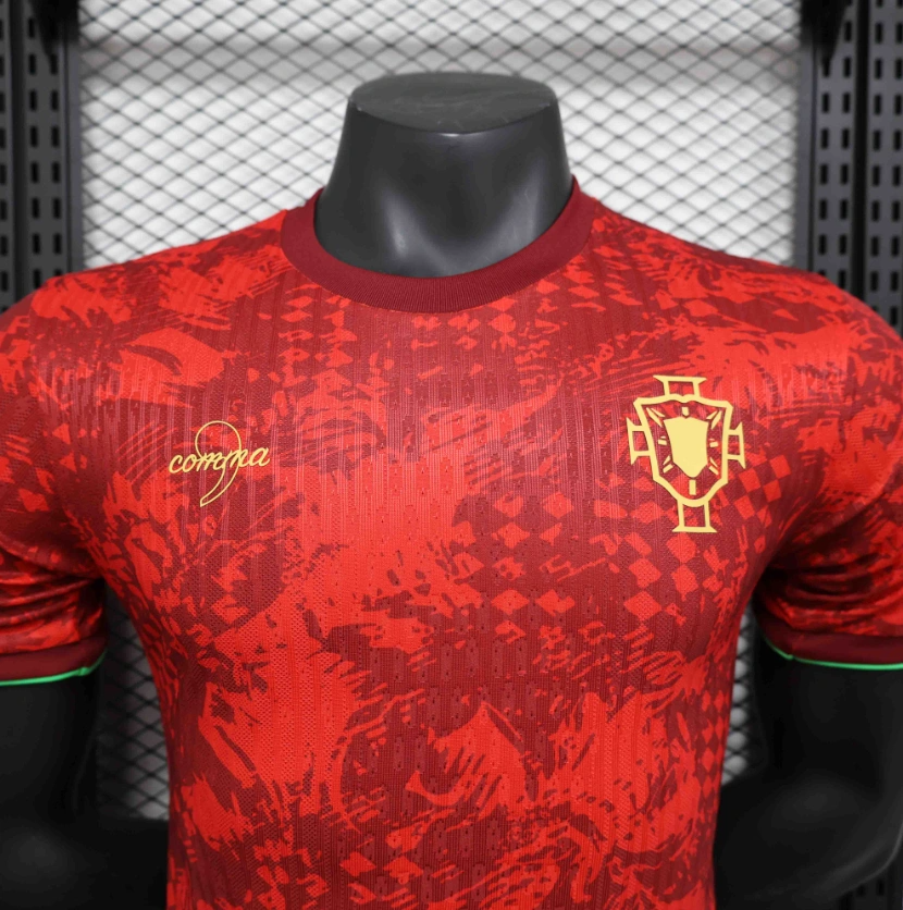 2025 Portugal Red Flower Special Edition Player Version Shirt3 2025 Portugal Red Flower Special Edition Player Version Shirt3