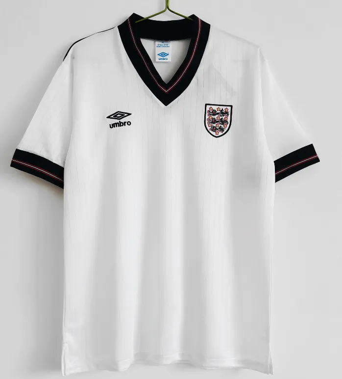 1984/1987 England Retro Soccer Jersey Home Replica