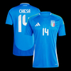 Italy Home Jersey CHIESA #14 BARELLA #18 DIMARCO #3 EURO 2024
