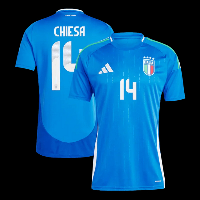 Italy Home Jersey CHIESA #14 BARELLA #18 DIMARCO #3 EURO 2024
