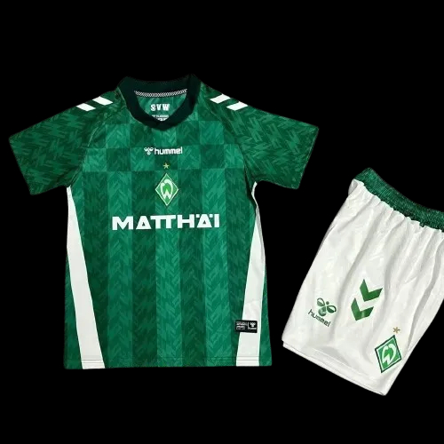 2024-2025 Werder Bremen Home Kids Kit Soccer Jerseys