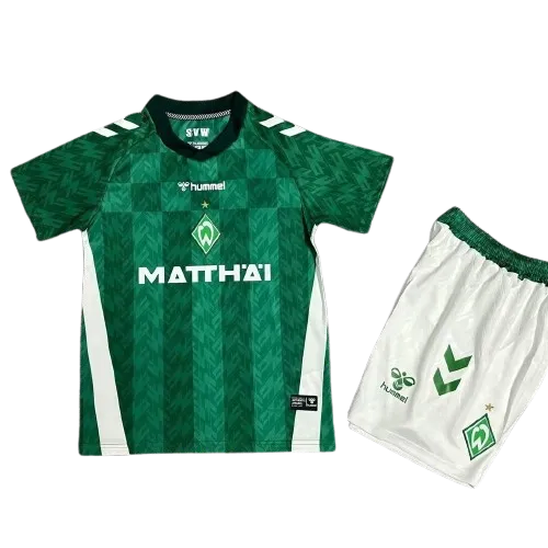 2024-2025 Werder Bremen Home Kids Kit Soccer Jerseys