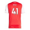 Arsenal RICE #41 Home Soccer Jersey 2025/26