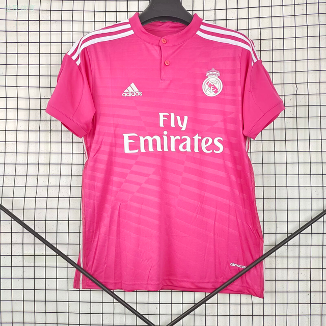 4/15 Real Madrid Away Jersey - Pink Henley Collar Edition