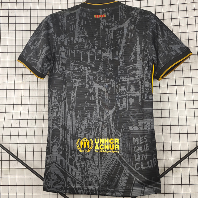 23/24 Barcelona Black Gold Jersey Retro - Classic Heritage Edition