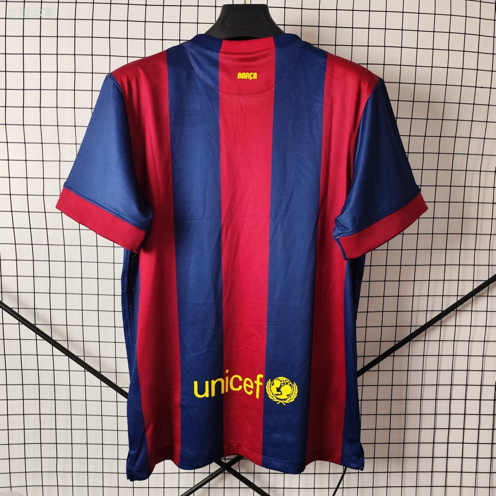 14/15 Barcelona Home Jersey Retro - Wide Red & Blue Stripes Treble Winners MSN Version