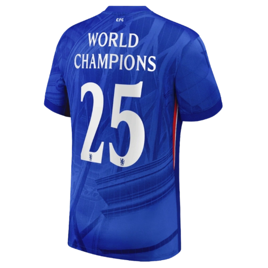 Chelsea Cup Dri FIT ADV home jersey for 2025-26 season -World Champion 25 badge