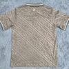 24/25 Real Madrid Second Away Jersey - Grey Retro Logo Pattern & Henley Collar