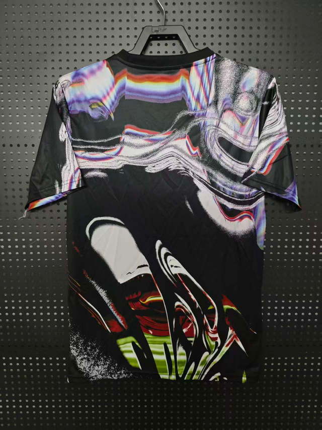 26/27 Manchester United Special Edition Jersey - Black with Vibrant Abstract Art Pattern & Red-White Accents