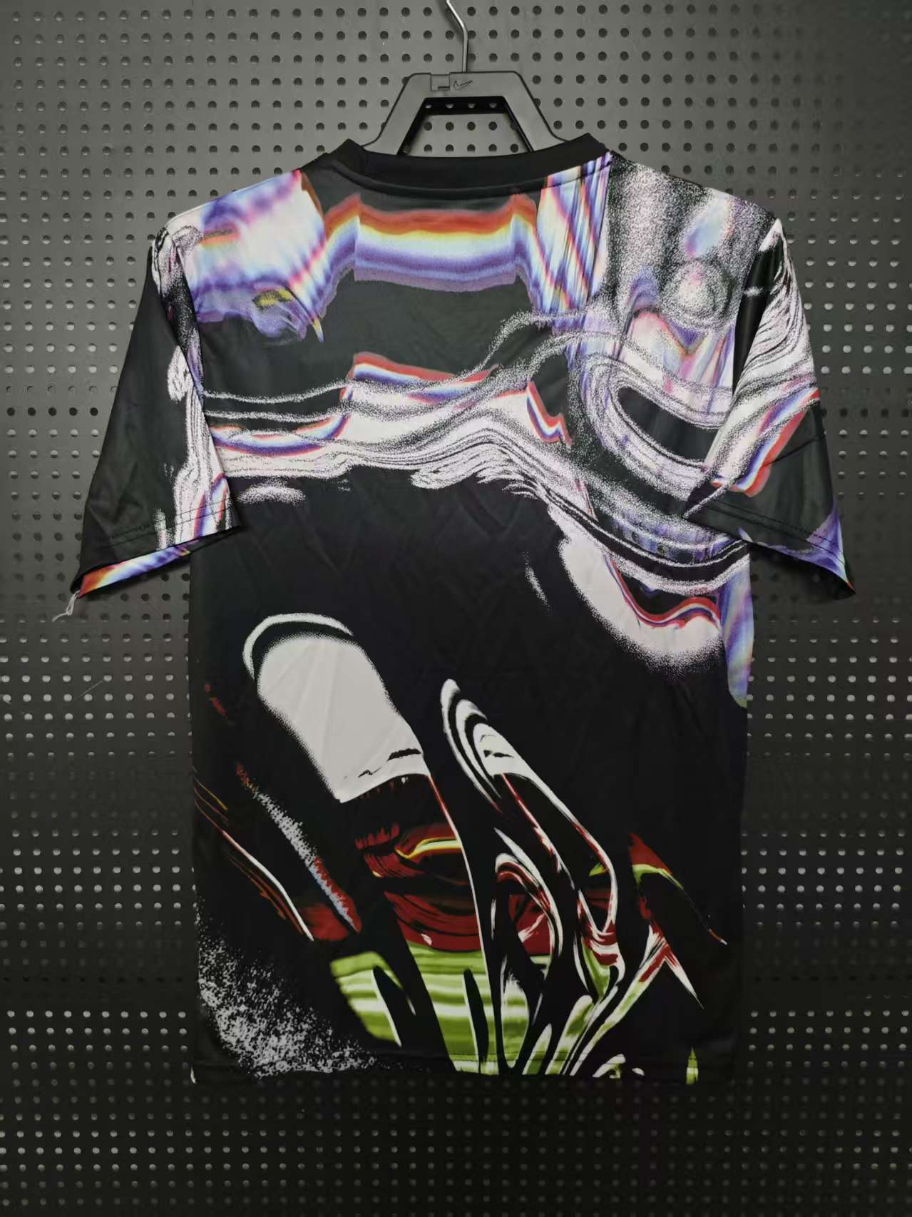 26/27 Manchester United Special Edition Jersey - Black with Vibrant Abstract Art Pattern & Red-White Accents