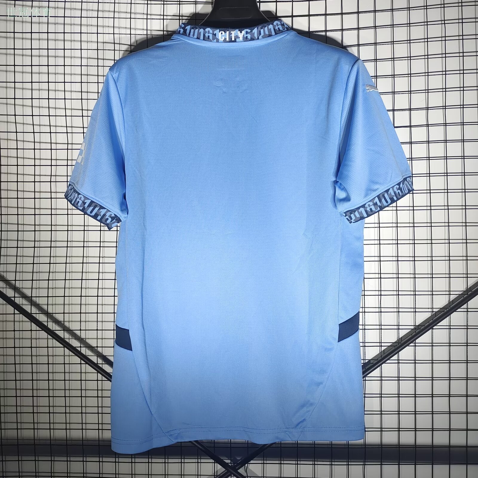24/25 Manchester City Home Jersey - Light Blue with Dark Blue Accents & White Etihad Sponsor
