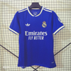 25/26 Real Madrid Second Away Jersey - Royal Blue with White Trim & Retro Trefoil Logo