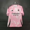 25/26 Real Madrid Special Edition Jersey - Pink-White Tie-Dye with Black Accents