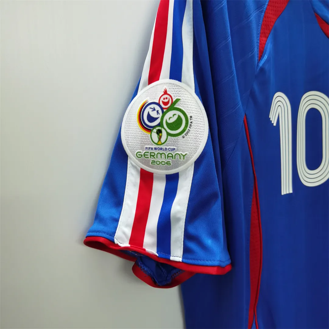 2006 France Zidane #10 Retro Jersey Home World Cup
