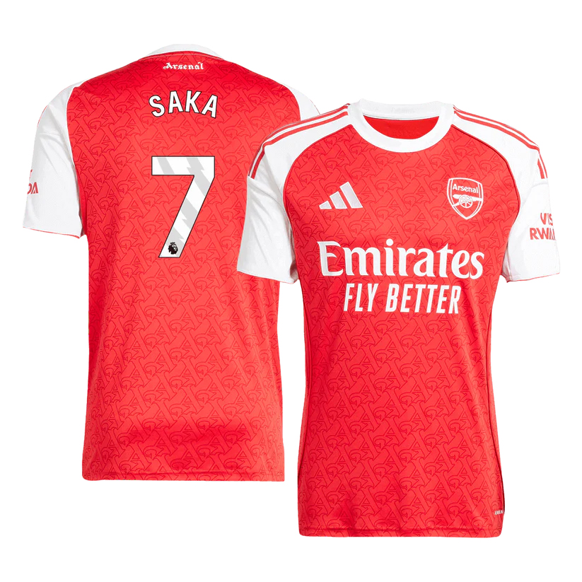 Arsenal RICE #7 Home Soccer Jersey 2025/26