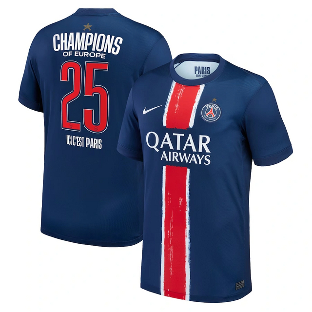 Special Edition PSG Home Stadium Shirt 2024-25 -Champions of Europe 2025