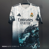 25/26 Real Madrid Chinese Dragon Year Limited Jersey - White Dragon Ink Style Pattern