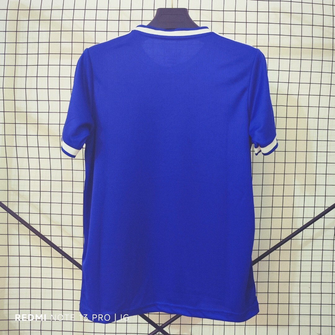25/26 Real Madrid Second Away Jersey - Royal Blue with White Trim & Retro Trefoil Logo