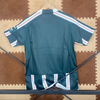23/24 Manchester United Away Jersey - Dark Green with White-Red Vertical Stripes & Retro Shield Crest