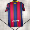  21/22 Barcelona Home Jersey Retro - Crest-Inspired Red & Blue Stripes Messi Version