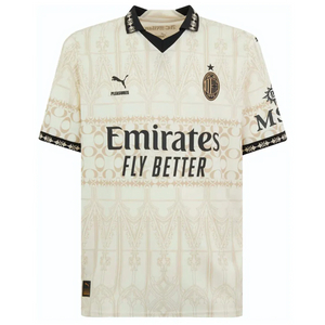 2023-2024 AC Milan x Pleasures Fourth Jersey Beige Shirt
