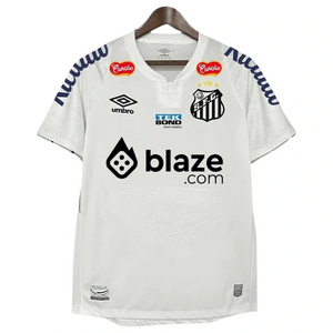Brazilian Neymar Santos Football Club home jersey 2024-2025