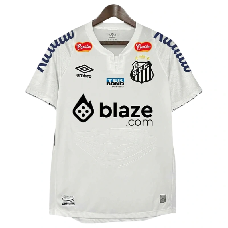 Brazilian Neymar Santos Football Club home jersey 2024-2025