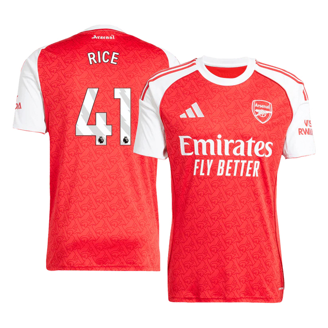 Arsenal RICE #41 Home Soccer Jersey 2025/26