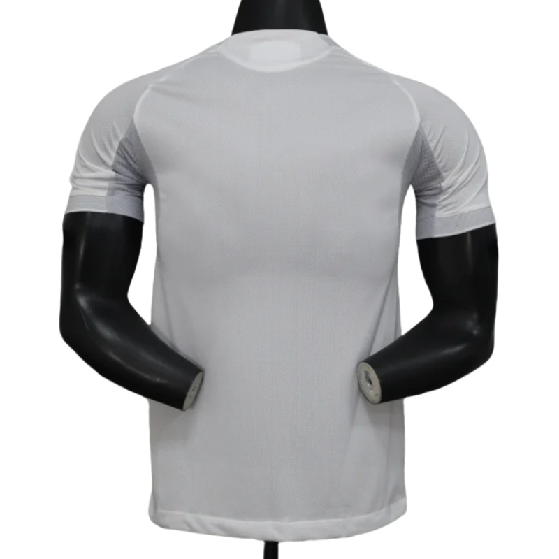 Real Madrid 2025-2026 casual white striped short sleeved shirt