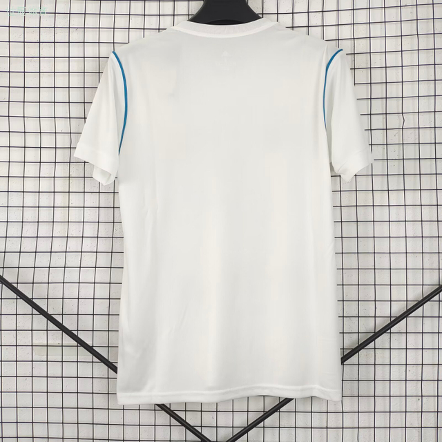 17/18 Real Madrid Home Jersey - White with Light Blue Accents (UCL Three-Peat Season)