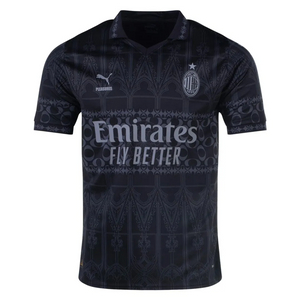2023-2024 AC Milan x Pleasures Fourth Jersey Black Shirt