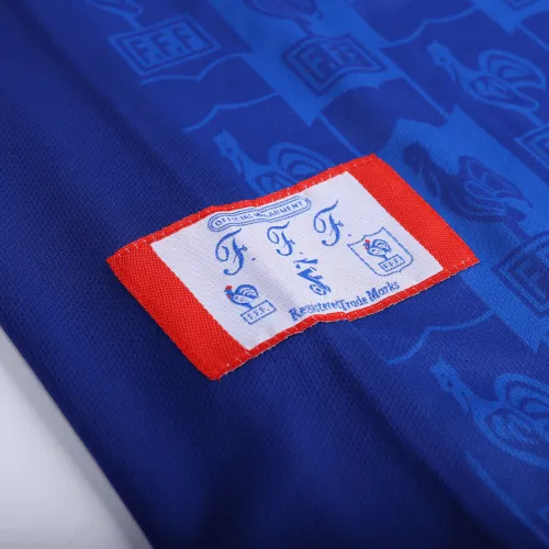1996 France Retro Jersey Home Euro Cup7