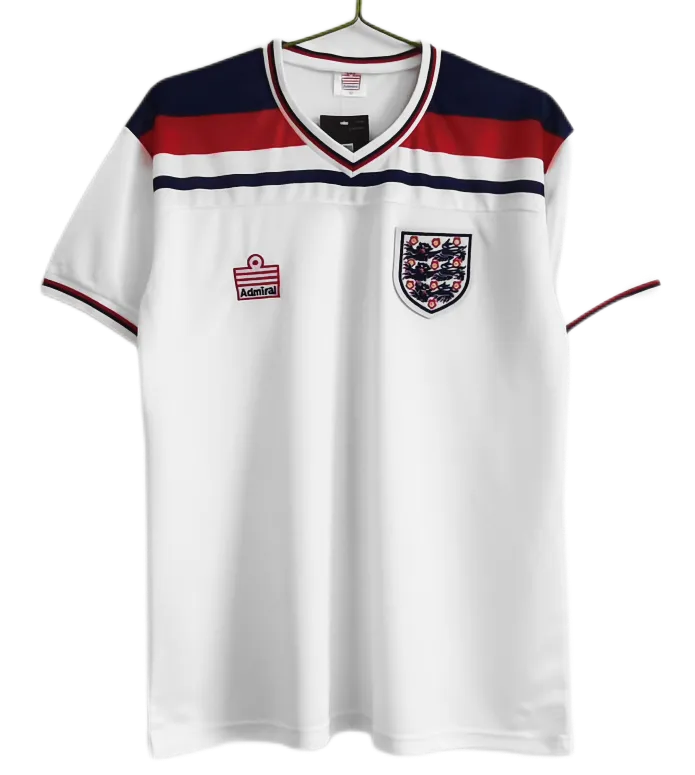 1982 England Retro Soccer Jersey Home Replica
