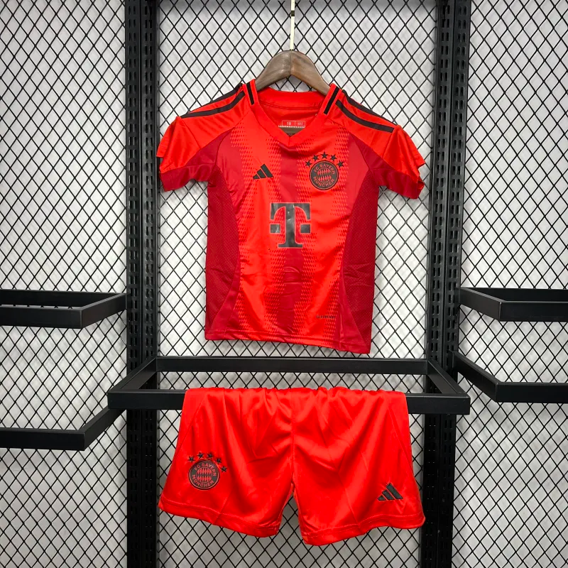 2024-2025 Bayern Munich Home Soccer Kids Kit Jersey+Shorts03