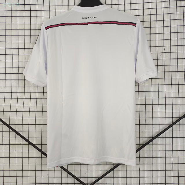 14/15 Real Madrid Home Kit - White with Black/Pink Accents