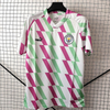 23/24 Manchester City Home Training Jersey - White-Green-Pink Geometric Stripes & Black Logo Accents