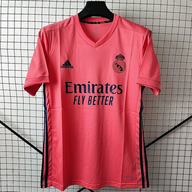 21/22 Real Madrid Away Jersey - Bright Pink with Navy Accents