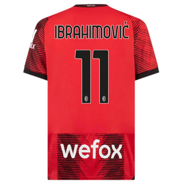 2023-2024 AC Milan Ibrahimović #11 Jersey Home