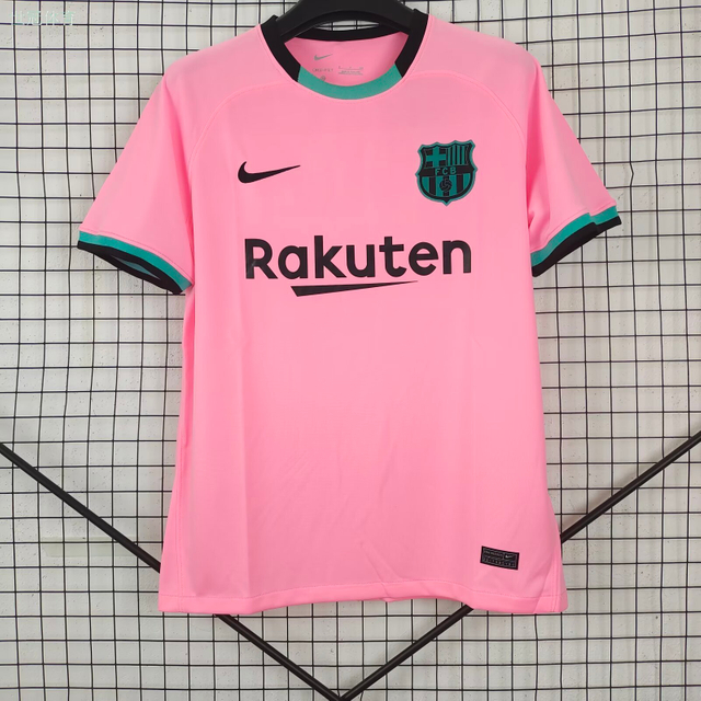 21/22 Barcelona Third Away Jersey Retro - Neon Stripes Champions League Exclusive Messi Version