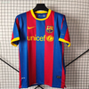 10/11 Barcelona Home Fan Jersey Retro - Classic Red & Blue Stripes Double Champions Messi Version