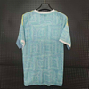 25/26 Juventus Away Jersey - Light Turquoise with Ink Texture Pattern & Yellow-White Accents