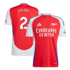 SALIBA #2 Arsenal Home Soccer Jersey 2024/25