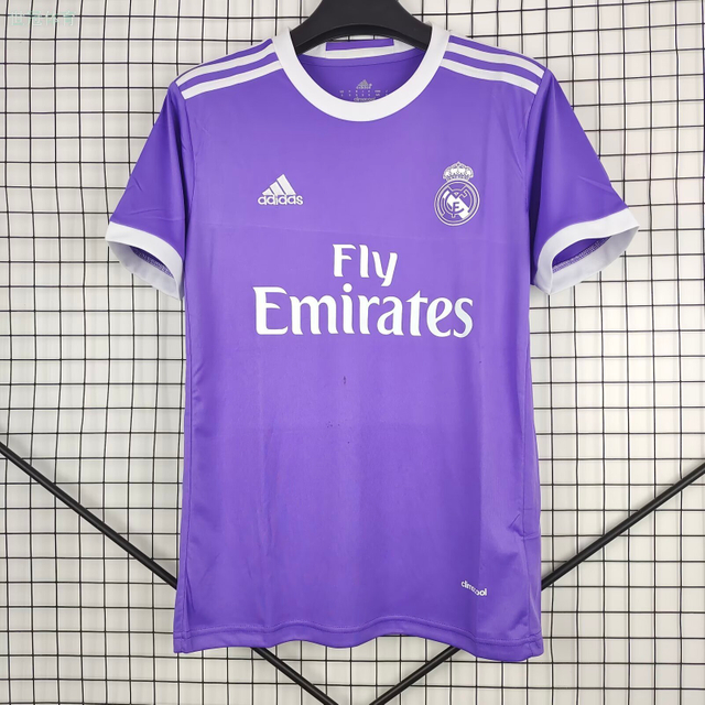 16/17 Real Madrid Away Jersey - Purple with White Trim Edition