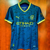 22/23 Manchester City Year of the Rabbit Special Jersey - Navy with Black Splatter & Bright Yellow Accents