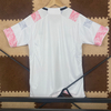 23/24 Juventus Away Jersey - White-Pink-Grey Gradient Stripes with Texture Pattern & Lightning Detail